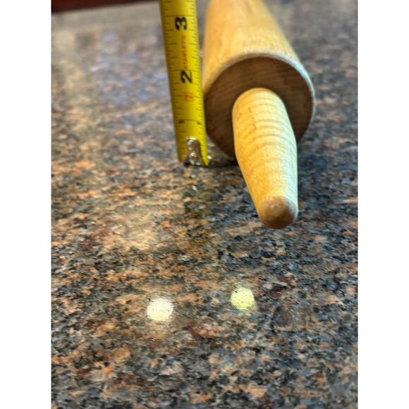 Vintage Farmhouse Wooden Rolling Pin 18" Long Overall - Picture 7 of 9